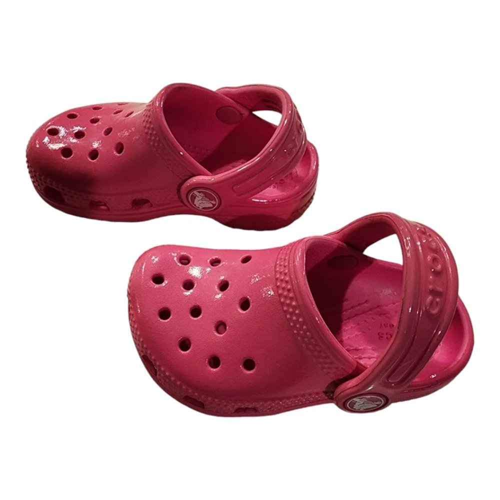 Crocs Kids Classic Neon Highlighter Clogs, High Shine, Sz C6